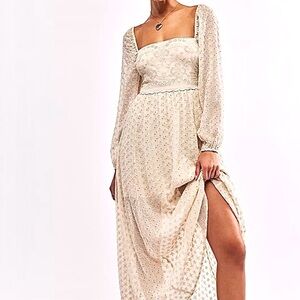Free People Cream Maxi Dress